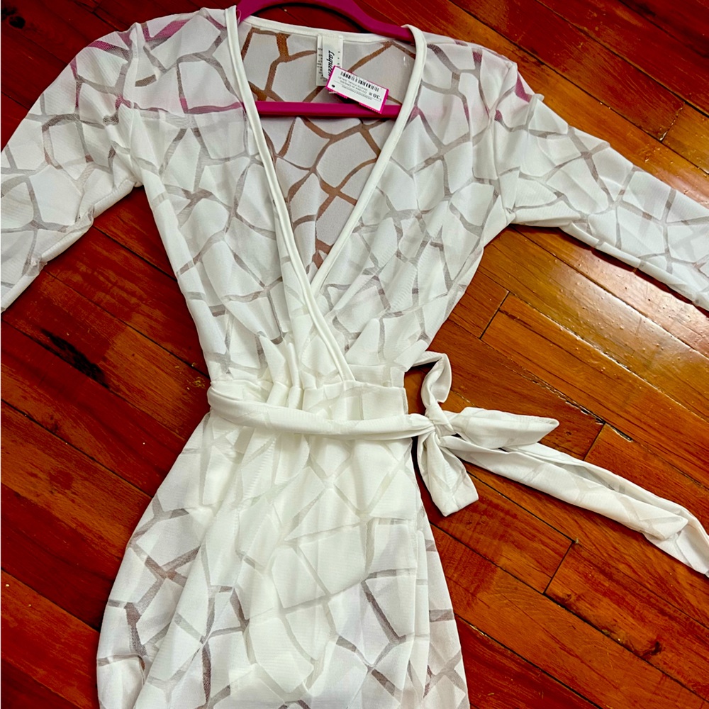 White Sheer party dress